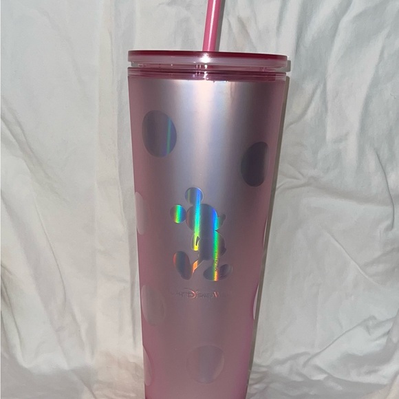 Starbucks x Disney World Limited Pink Polka Dot Mickey Mouse 24oz Tumbler Cup - Picture 2 of 4
